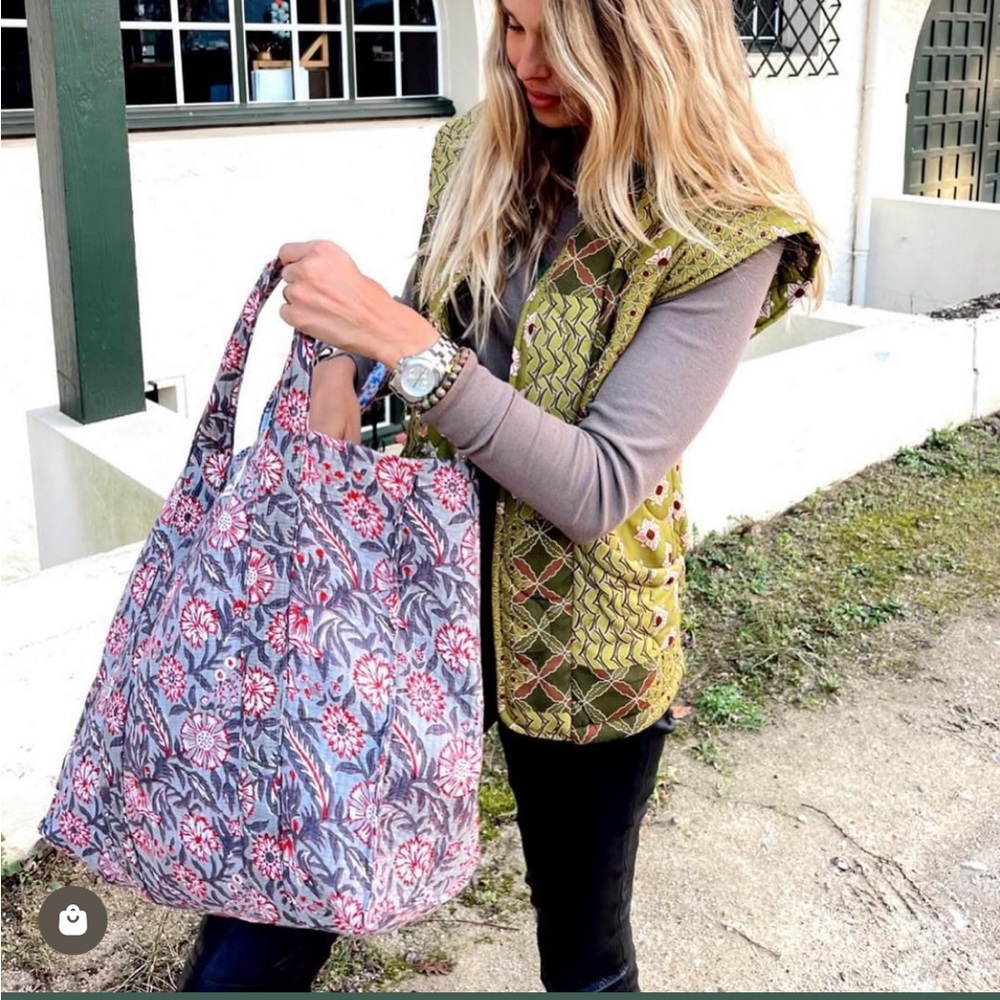 Quilted Floral Tote Bag - Erin Made